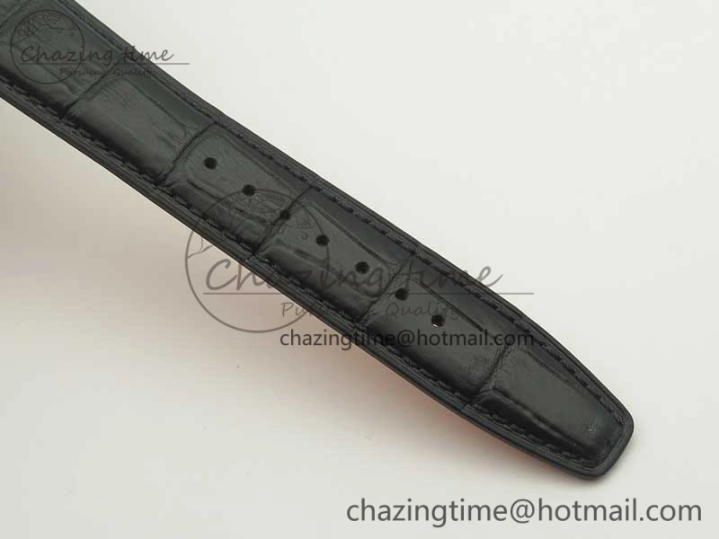 Portuguese Chrono SS ZF 1:1 Best Edition Gray Dial SS On Black Leather Strap A7750