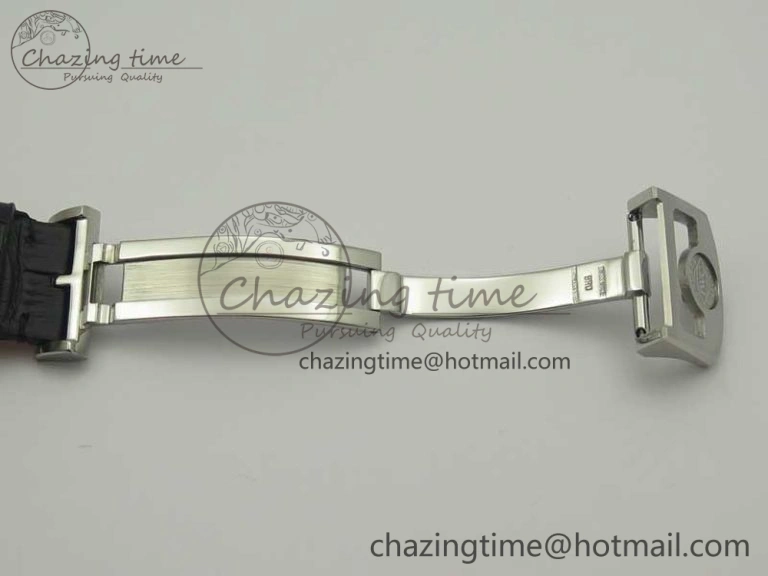 Portuguese Chrono SS ZF 1:1 Best Edition Gray Dial SS On Black Leather Strap A7750