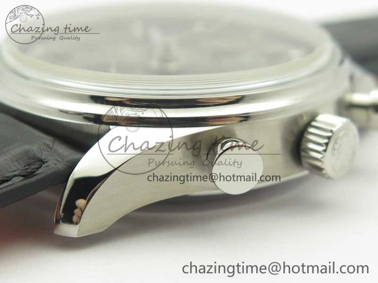 Portuguese Chrono SS ZF 1:1 Best Edition Gray Dial SS On Black Leather Strap A7750