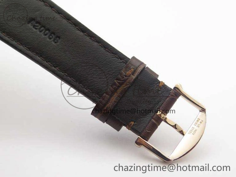 Portuguese Fa Jones IW544201 RG GSF 1:1 Best Edition White Dial On Leather Strap