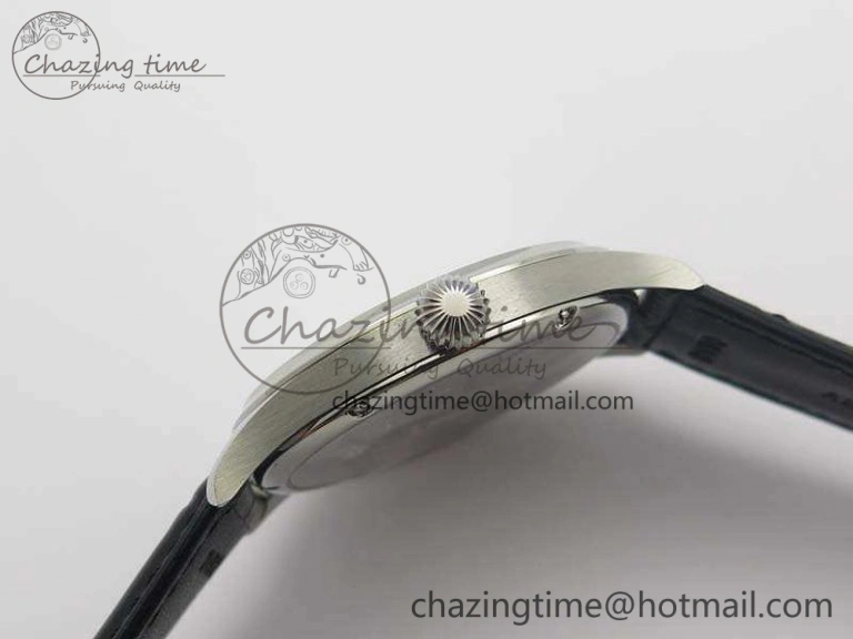 Portuguese Fa Jones IW544202 SS GSF 1:1 Best Edition White Dial On Leather Strap