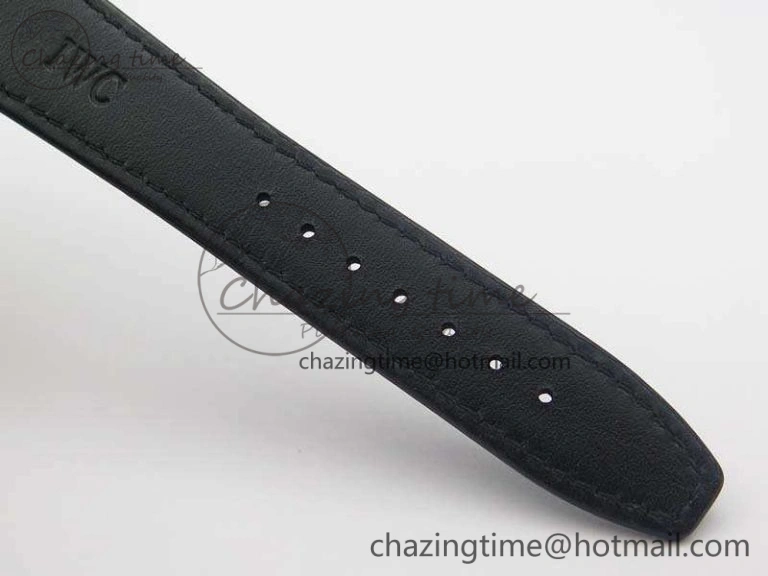Portuguese Fa Jones IW544202 SS GSF 1:1 Best Edition White Dial On Leather Strap