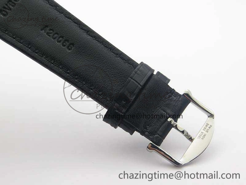Portuguese Fa Jones IW544202 SS GSF 1:1 Best Edition White Dial On Leather Strap