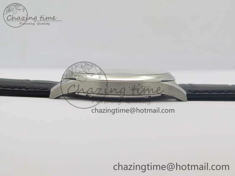 Portuguese Fa Jones IW544202 SS GSF 1:1 Best Edition White Dial On Leather Strap