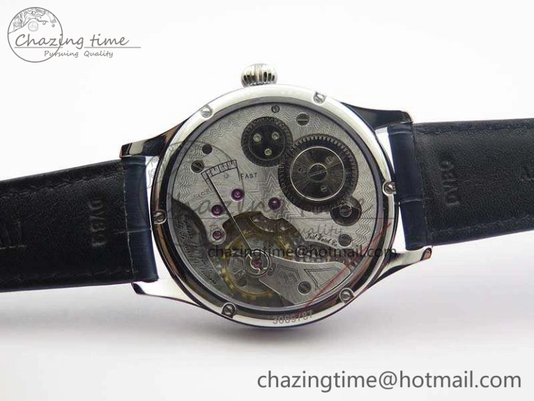 Portuguese Fa Jones IW544203 SS GSF 1:1 Best Edition White Dial On Leather Strap