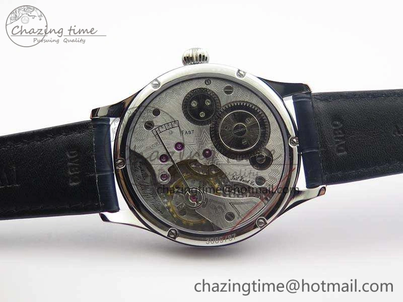 Portuguese Fa Jones IW544203 SS GSF 1:1 Best Edition White Dial On Leather Strap