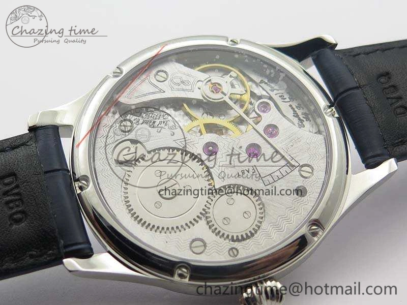 Portuguese Fa Jones IW544203 SS GSF 1:1 Best Edition White Dial On Leather Strap