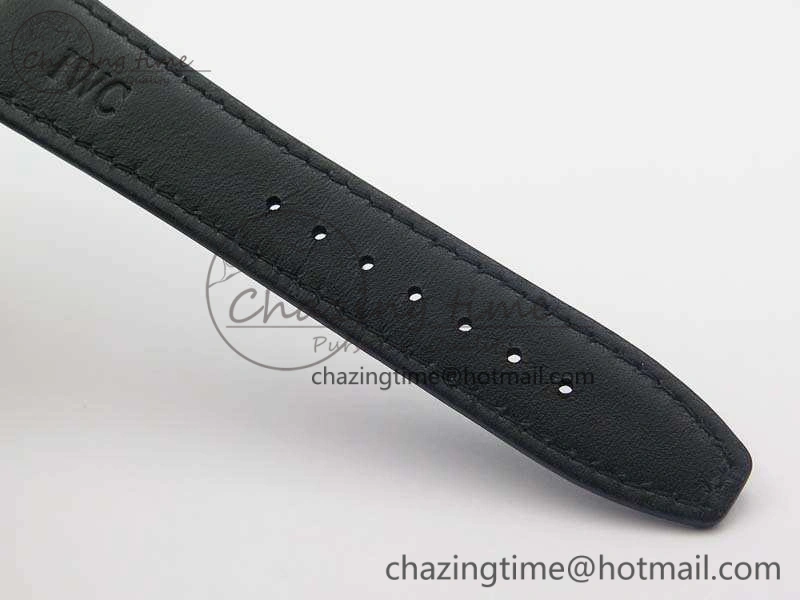 Portuguese Fa Jones IW544203 SS GSF 1:1 Best Edition White Dial On Leather Strap