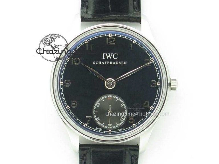 Portuguese IW358304 ZF 1:1 Best Edition SS Blue Dial on Leather Strap A82200