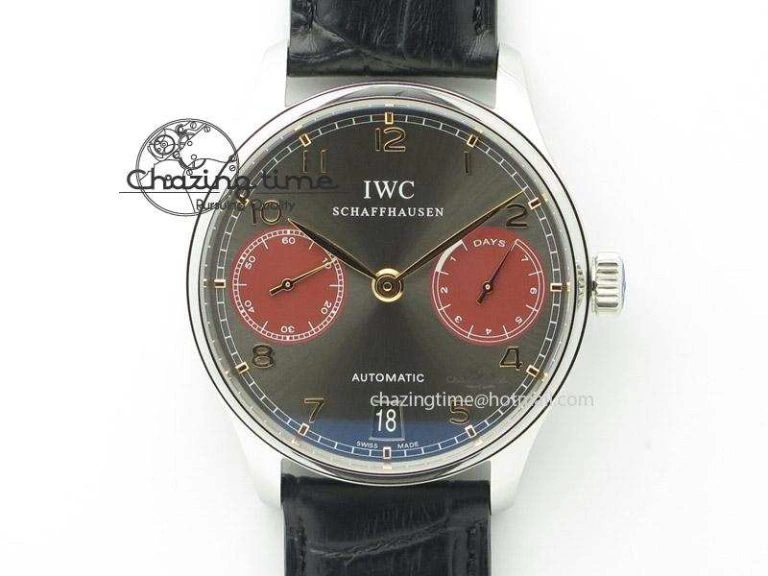 Portuguese IW358304 ZF 1:1 Best Edition SS Blue Dial on Leather Strap A82200