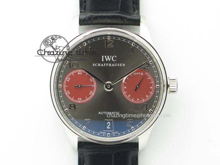 Portuguese IW358304 ZF 1:1 Best Edition SS Blue Dial on Leather Strap A82200
