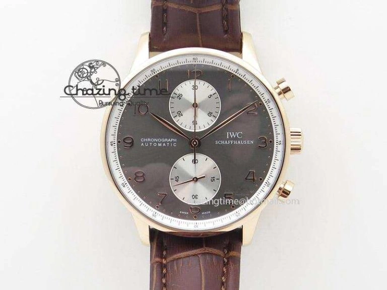 Portuguese IW358304 ZF 1:1 Best Edition SS Blue Dial on Leather Strap A82200
