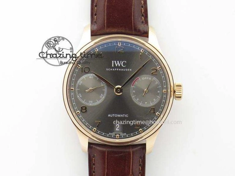Portuguese IW358304 ZF 1:1 Best Edition SS Blue Dial on Leather Strap A82200