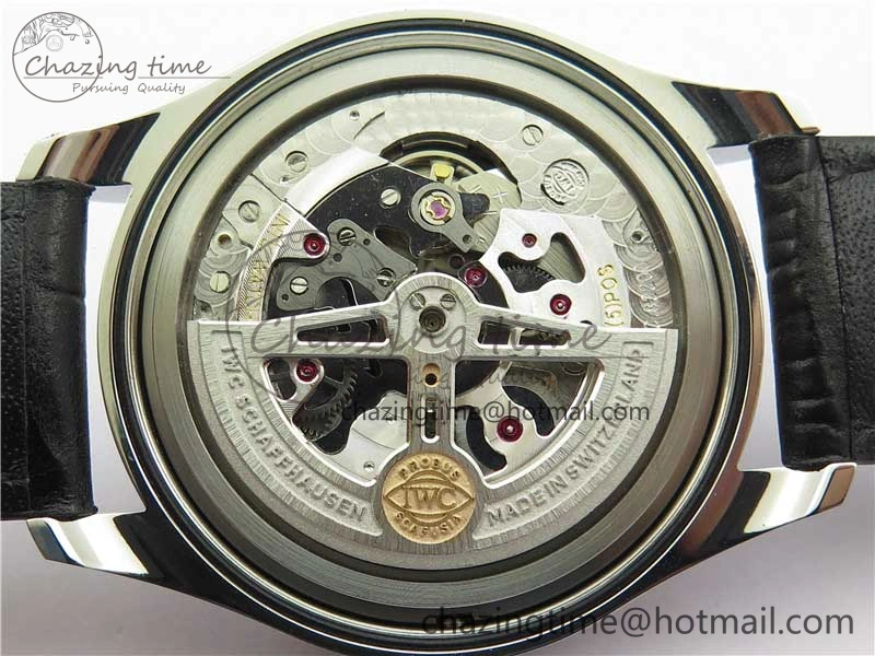 Portuguese IW358304 ZF 1:1 Best Edition SS Blue Dial on Leather Strap A82200