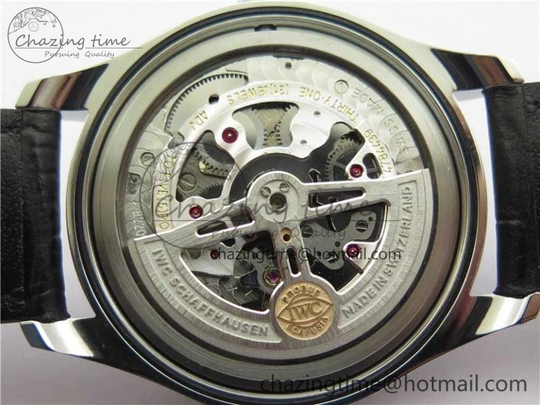 Portuguese IW358304 ZF 1:1 Best Edition SS Blue Dial on Leather Strap A82200