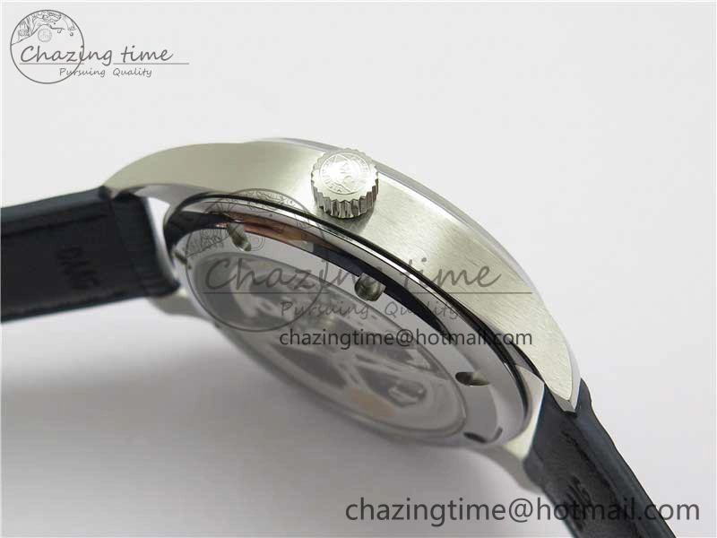 Portuguese IW358304 ZF 1:1 Best Edition SS White Dial Blue Markers on Leather Strap A82200