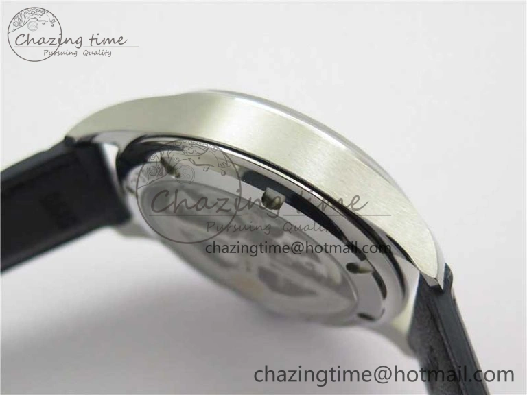 Portuguese IW358304 ZF 1:1 Best Edition SS White Dial Blue Markers on Leather Strap A82200