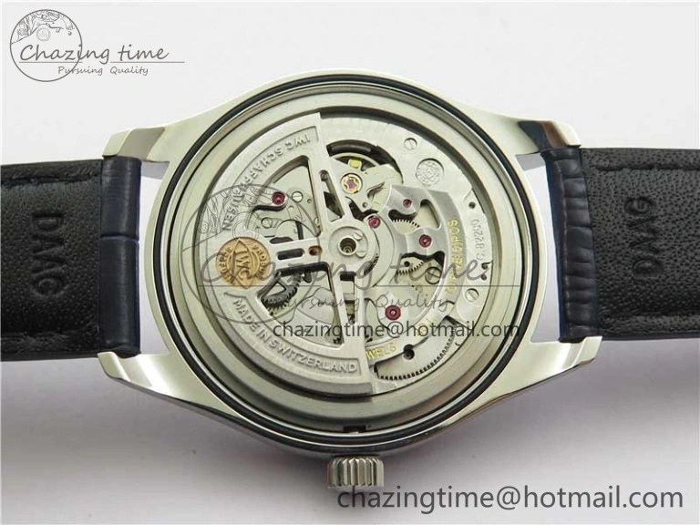 Portuguese IW358304 ZF 1:1 Best Edition SS White Dial Blue Markers on Leather Strap A82200