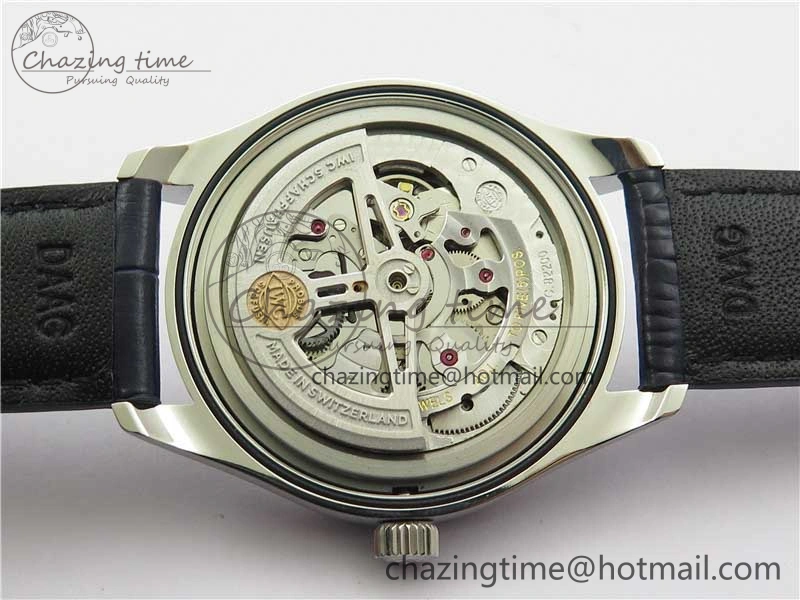 Portuguese IW358304 ZF 1:1 Best Edition SS White Dial Blue Markers on Leather Strap A82200