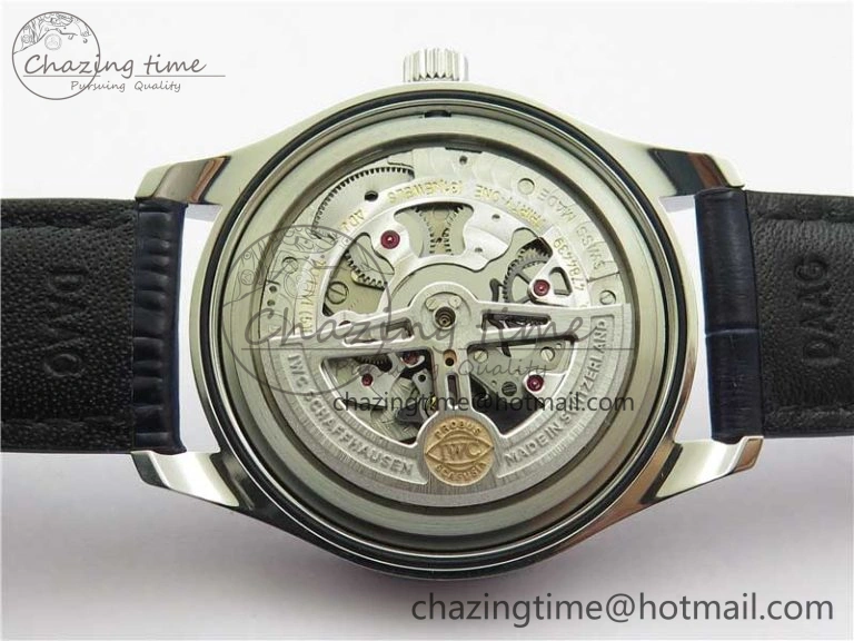 Portuguese IW358304 ZF 1:1 Best Edition SS White Dial Blue Markers on Leather Strap A82200