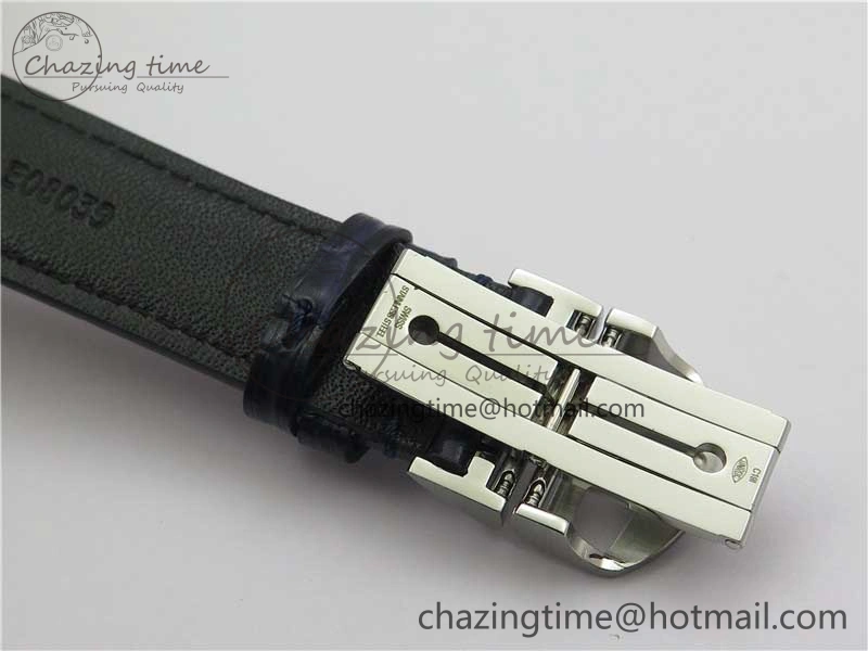 Portuguese IW358304 ZF 1:1 Best Edition SS White Dial Blue Markers on Leather Strap A82200