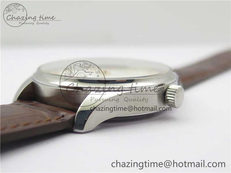 Portuguese IW358304 ZF 1:1 Best Edition SS White Dial RG Markers on Leather Strap A82200