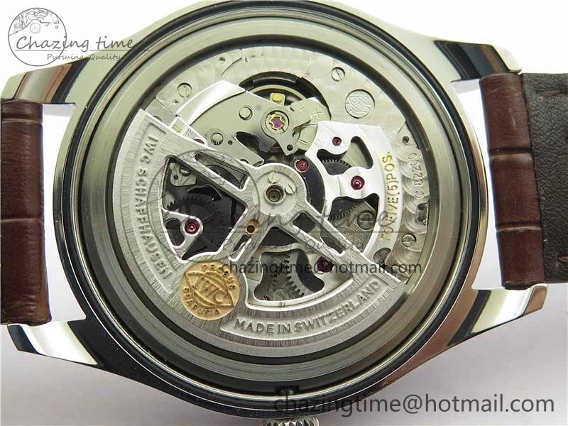Portuguese IW358304 ZF 1:1 Best Edition SS White Dial RG Markers on Leather Strap A82200