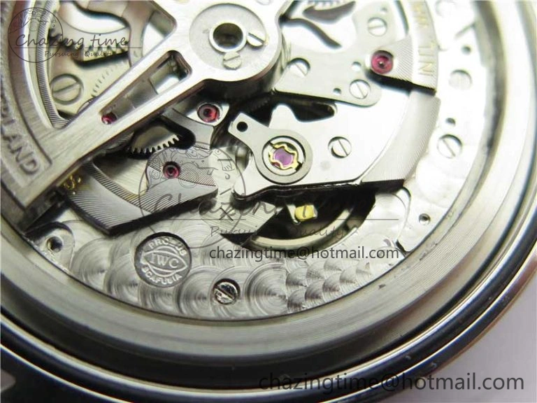 Portuguese IW358304 ZF 1:1 Best Edition SS White Dial RG Markers on Leather Strap A82200