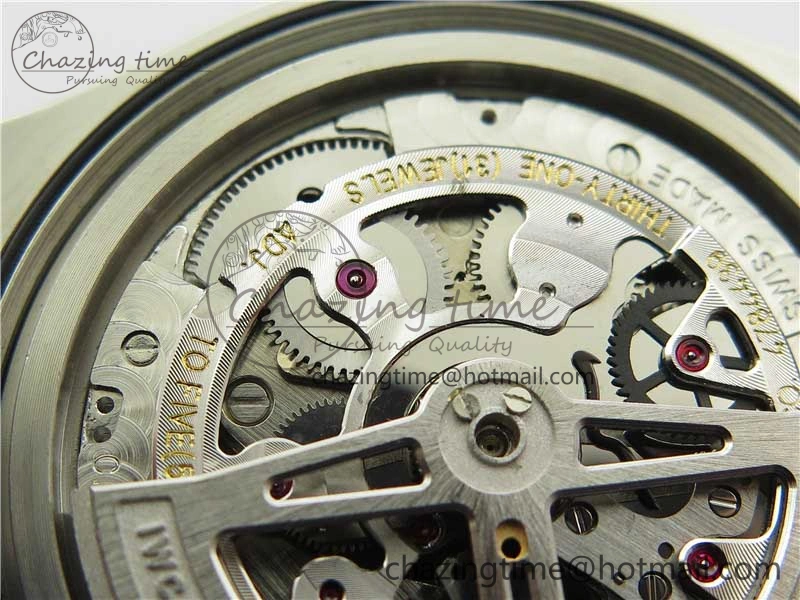 Portuguese IW358304 ZF 1:1 Best Edition SS White Dial RG Markers on Leather Strap A82200