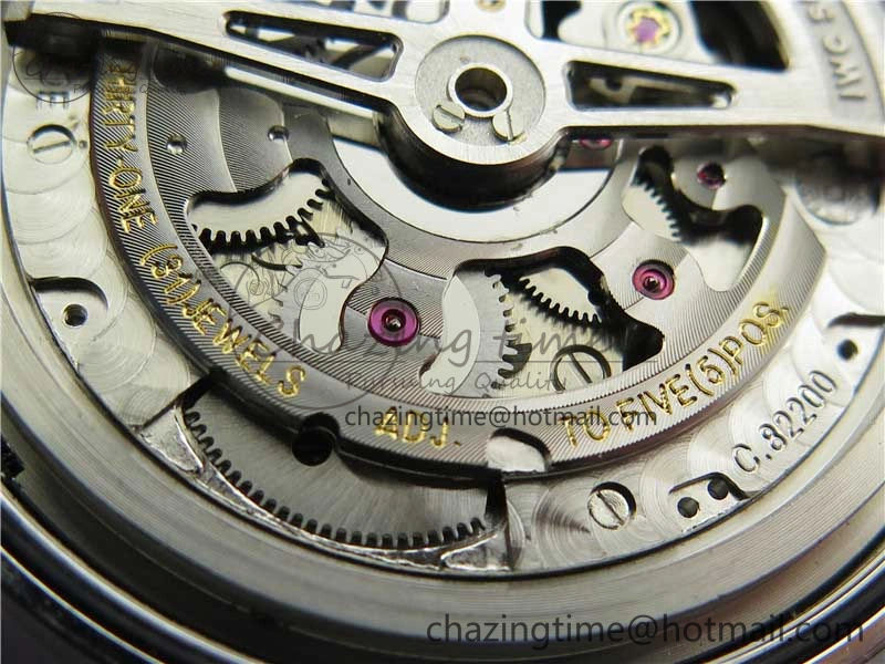 Portuguese IW358304 ZF 1:1 Best Edition SS White Dial RG Markers on Leather Strap A82200