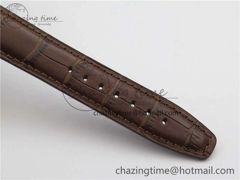 Portuguese IW358304 ZF 1:1 Best Edition SS White Dial RG Markers on Leather Strap A82200