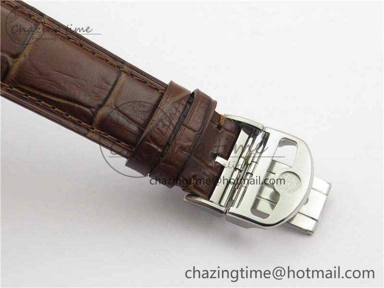 Portuguese IW358304 ZF 1:1 Best Edition SS White Dial RG Markers on Leather Strap A82200