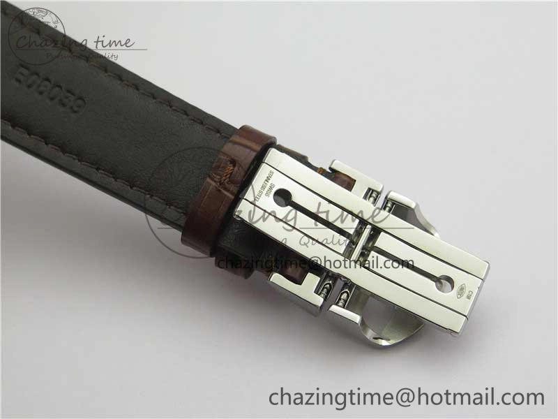 Portuguese IW358304 ZF 1:1 Best Edition SS White Dial RG Markers on Leather Strap A82200