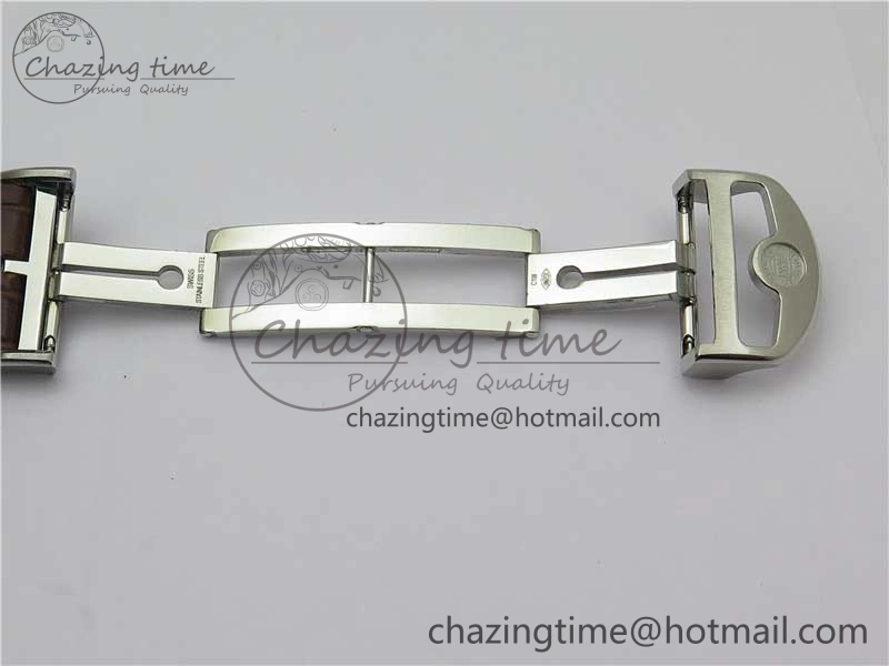 Portuguese IW358304 ZF 1:1 Best Edition SS White Dial RG Markers on Leather Strap A82200