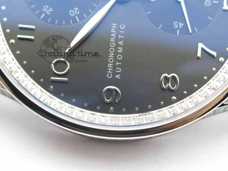 Portuguese IW3714 Diam ZF V2 1:1 Best Edition Gray Dial On Brown Leather Strap A79350 (Slim Movement)
