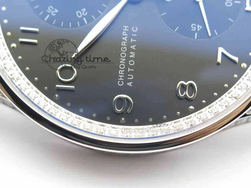 Portuguese IW3714 Diam ZF V2 1:1 Best Edition Gray Dial On Brown Leather Strap A79350 (Slim Movement)