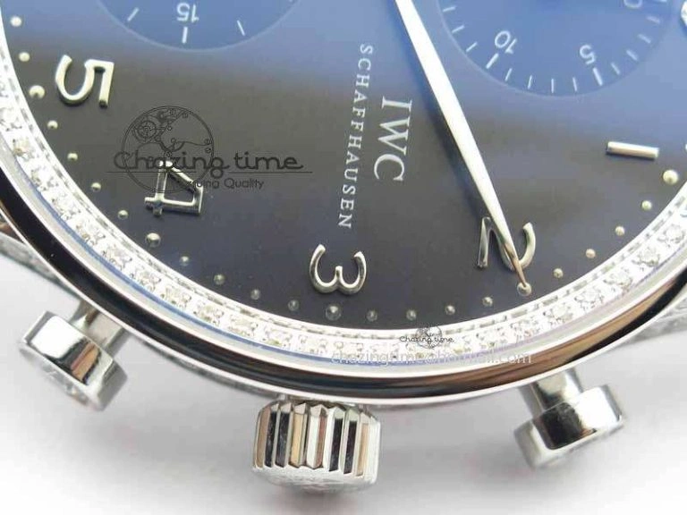 Portuguese IW3714 Diam ZF V2 1:1 Best Edition Gray Dial On Brown Leather Strap A79350 (Slim Movement)