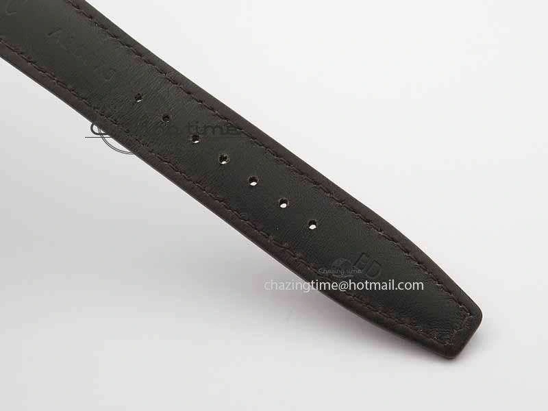 Portuguese IW3714 Diam ZF V2 1:1 Best Edition Gray Dial On Brown Leather Strap A79350 (Slim Movement)