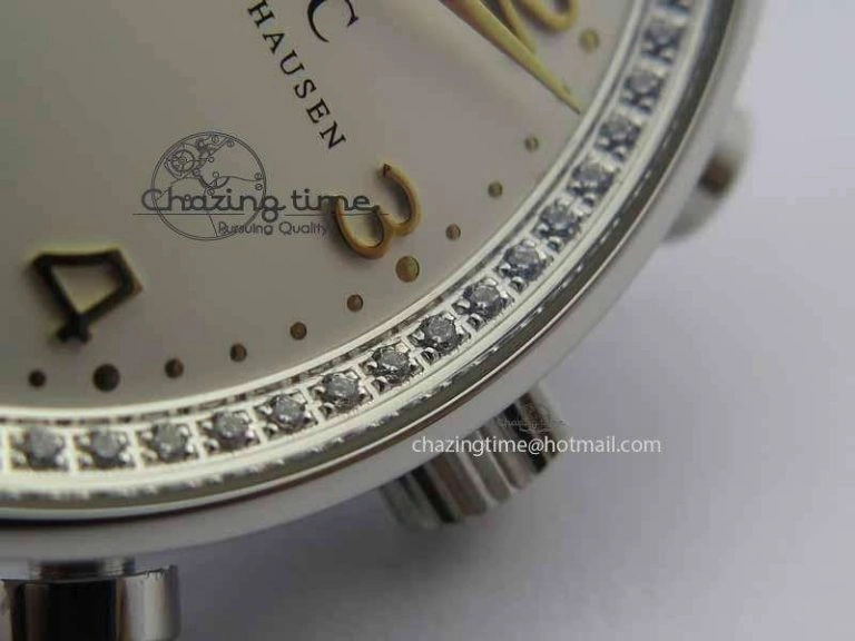 Portuguese IW3714 Diam ZF V2 1:1 Best Edition White Dial RG Numbers On Brown Leather Strap A79350 (Slim Movement)