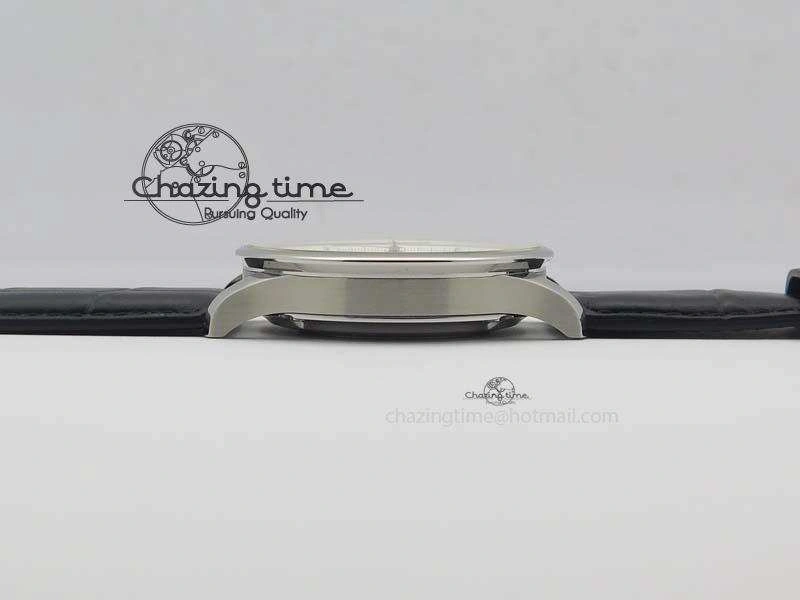 Portuguese IW371404 ZF V3 1:1 Best Edition SS Black Dial On Black Leather Strap A79350