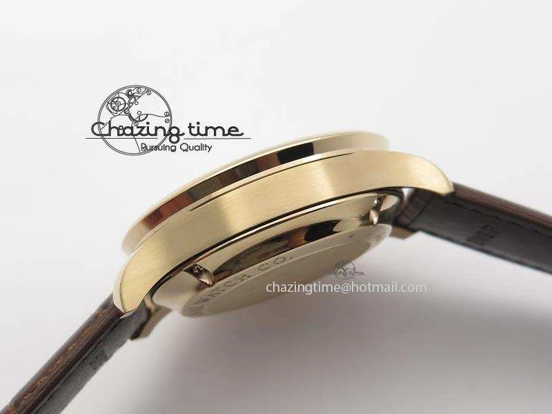 Portuguese IW371415 ZF 1:1 Best Edition RG Black dial On Brown Leather Strap A7750