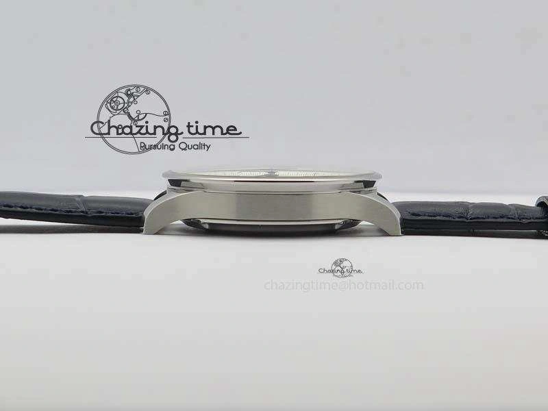 Portuguese IW371446 ZF 1:1 Best Edition SS White Dial Blue Markers On Blue Leather Strap  A79350 V3