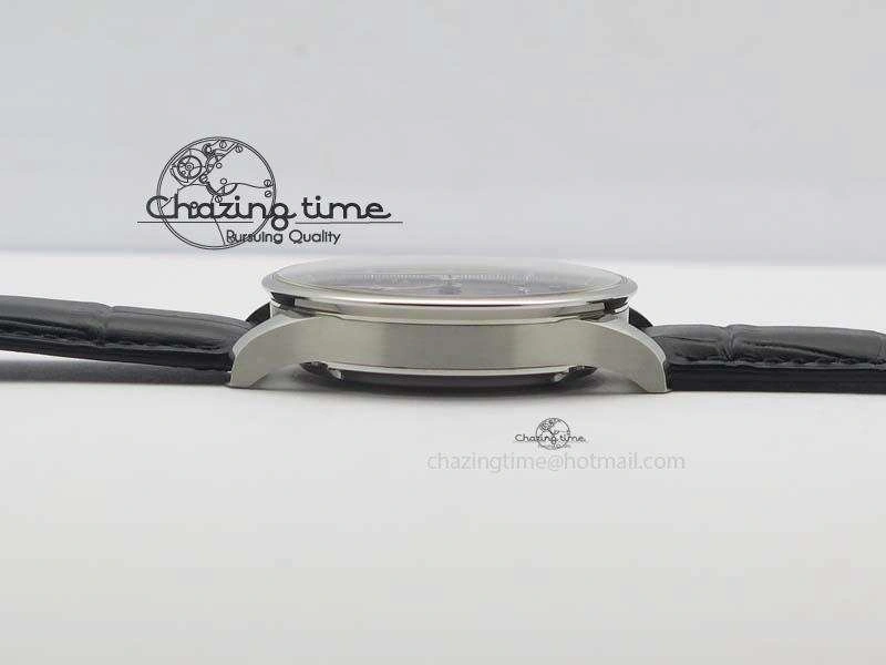 Portuguese IW371447 ZF 1:1 Best Edition SS Black Dial On Black Leather Strap A79350 V3