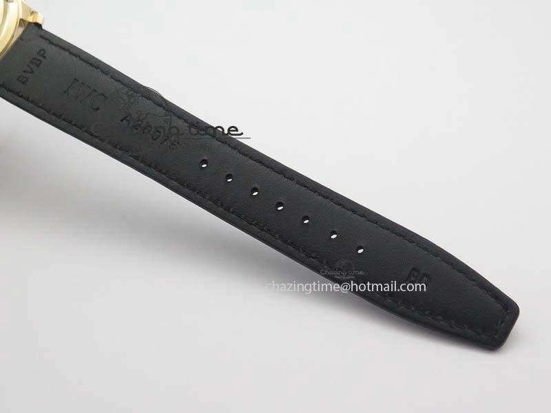 Portuguese IW371482 ZF 1:1 Best Edition RG Gray Dial Gold Markers On Black Leather Strap A79350
