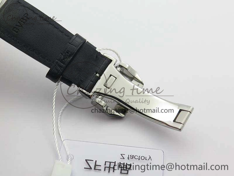 Portuguese IW371491 ZF 1:1 Best Edition SS Blue Dial On Leather Strap A79350 (Slim Movement) V3