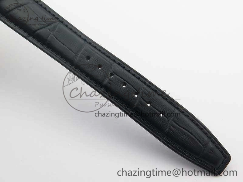Portuguese IW371491 ZF 1:1 Best Edition SS Blue Dial On Leather Strap A79350 (Slim Movement) V3