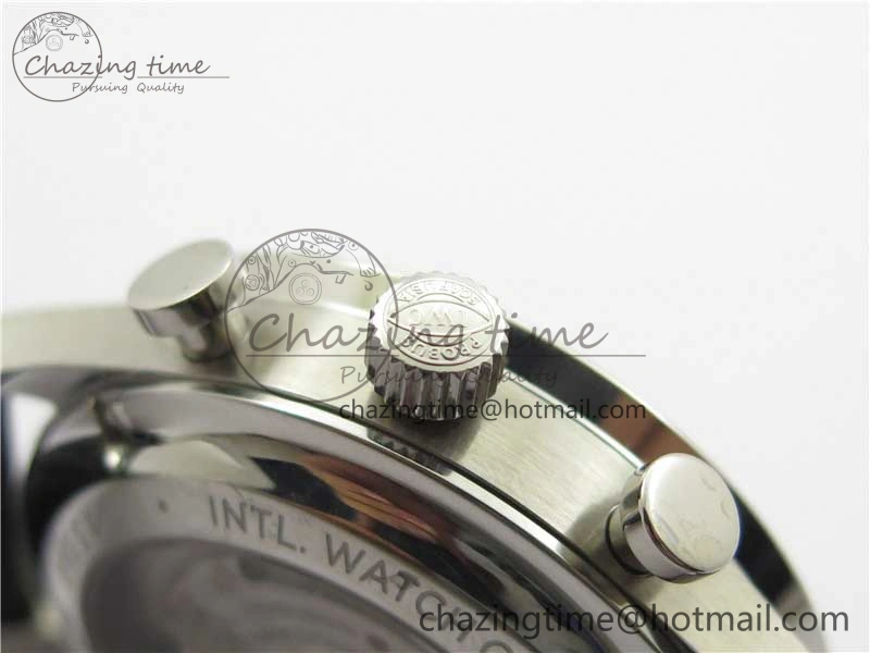 Portuguese IW371615 ZF 1:1 Best Edition SS Green Dial on Black Leather Strap A96355 V3