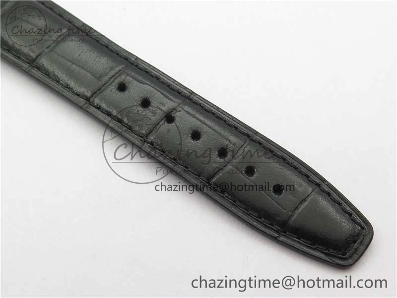 Portuguese IW371615 ZF 1:1 Best Edition SS Green Dial on Black Leather Strap A96355 V3