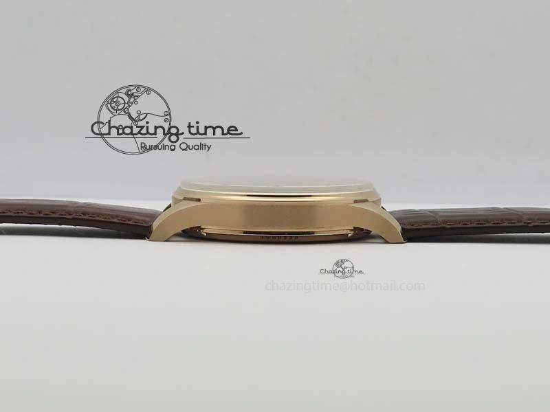 Portuguese IW5444 RG White Dial RG Numbers On Brown Leather Strap A6498
