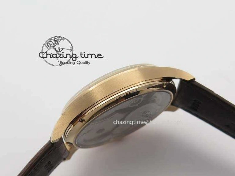 Portuguese IW5444 RG White Dial RG Numbers On Brown Leather Strap A6498